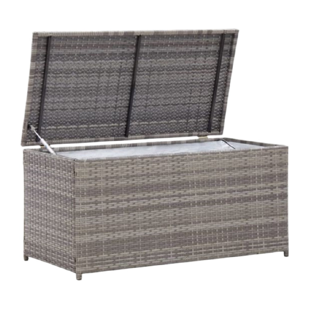 Coffre de rangement en résine tressée pour extérieur - 120 x 60 x 60