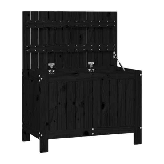 Coffre de rangement extérieur en bois traité - 90 x 60 x 85